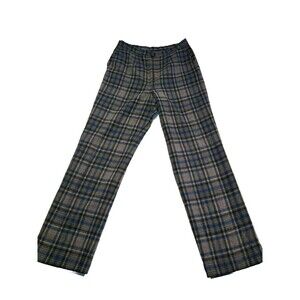 Pendelton Blue/Grey Wool Plaid Pants Womens Size 10  Straight Leg